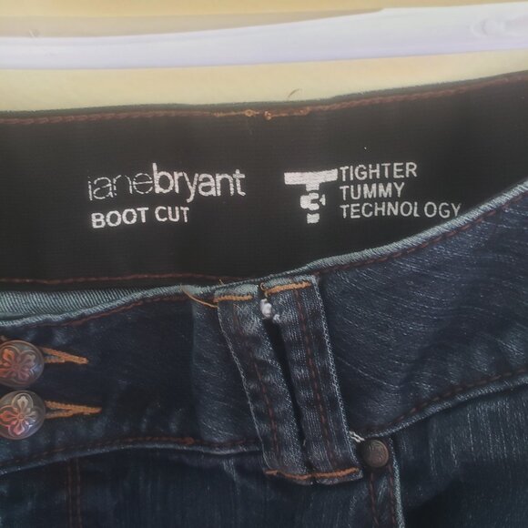 Lane Bryant Plus Size Boot Cut Jeans Tighter Tummy Technology - Picture 2 of 4